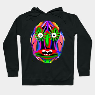 Mask with green eyes Hoodie